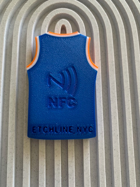 Knicks Starting 5 Jersey Keychain with Optional NFC Tag