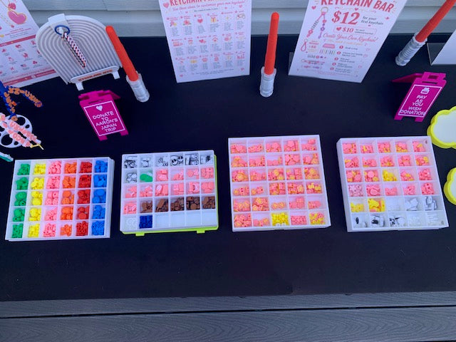 Build your own Etchline 3D Keychain Bar and Charm Bar with colorful customizable pieces