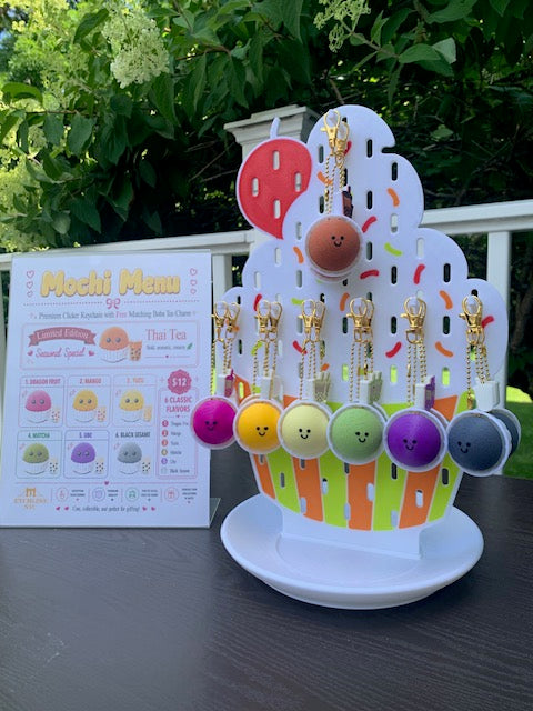 Etchline 3D mochi clickers flavor menu and colorful boba charms